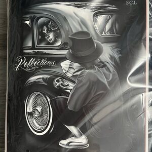 0046–New Reflections Black and Gray Throw Blanket